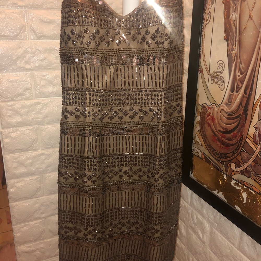 Scala rose gold beaded dress